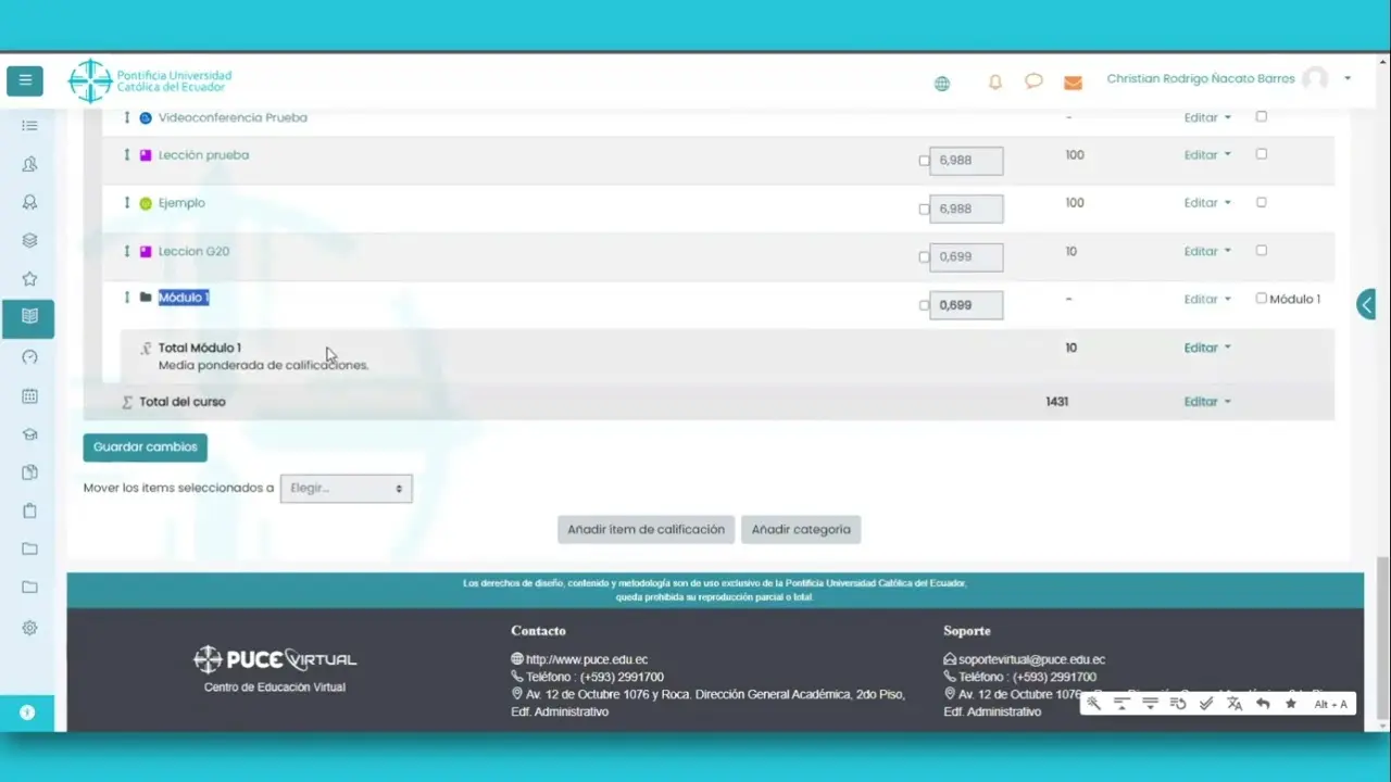 calificaciones externa campus virtual - Cómo calcular calificaciones en Moodle