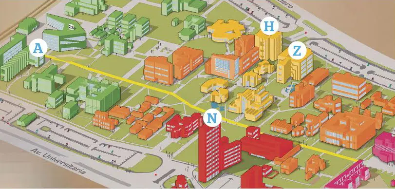 campus pucp mapa - Cuántos pabellones hay en la PUCP