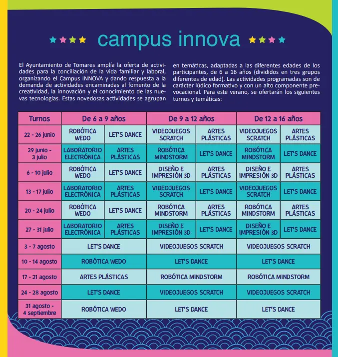 programacion campus de verano - Qué se hace en un campamento de noche