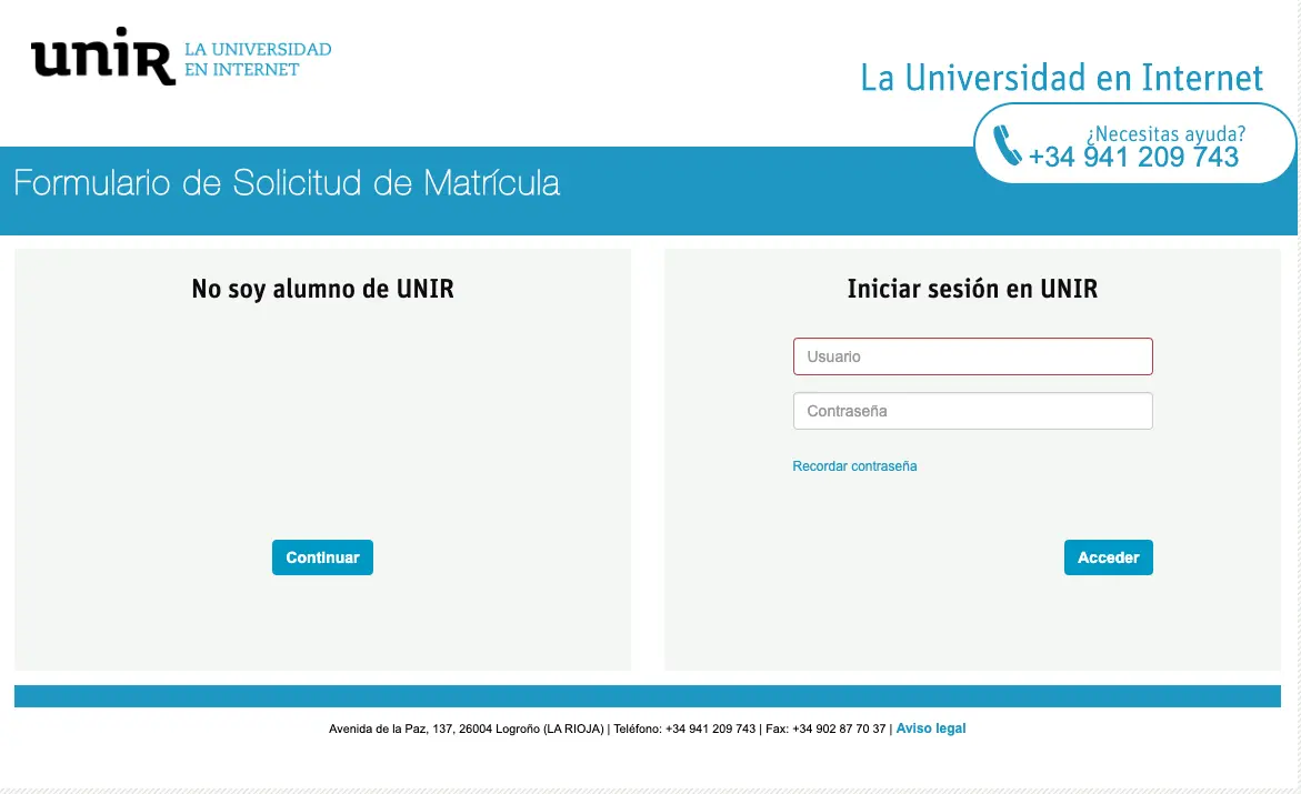 unir campus virtual acceso estudiantes - Qué significan las siglas UNIR